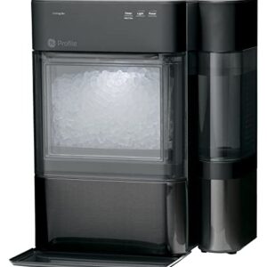 GE Profile Opal 2.0 | Countertop Nugget Ice Maker with Side Tank | Ice Machine with WiFi Connectivity | Smart Home Kitchen Essentials | Black Stainless