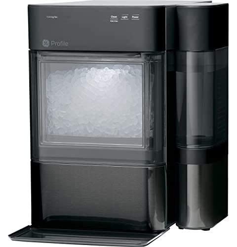 GE Profile Opal 2.0 | Countertop Nugget Ice Maker with Side Tank | Ice Machine with WiFi Connectivity | Smart Home Kitchen Essentials | Black Stainless