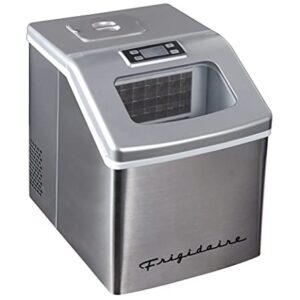 FRIGIDAIRE EFIC452-SS 40 Lbs Extra Large Clear Maker, Stainless Steel, Makes Square Ice