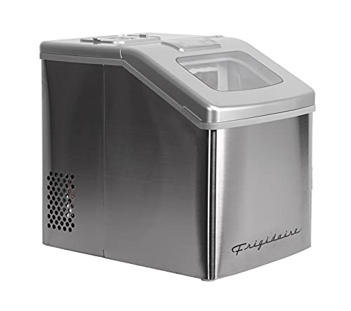 FRIGIDAIRE EFIC452-SS 40 Lbs Extra Large Clear Maker, Stainless Steel, Makes Square Ice