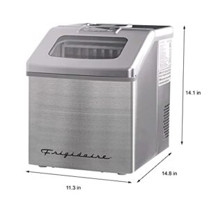 FRIGIDAIRE EFIC452-SS 40 Lbs Extra Large Clear Maker, Stainless Steel, Makes Square Ice