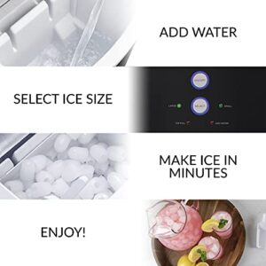 Igloo Large-Capacity Automatic Portable Electric Countertop Ice Maker Machine, 33 Pounds in 24 Hours, 9 Ice Cubes Ready in 7 Minutes, with Ice Scoop and Basket, Illuminated LED Lights