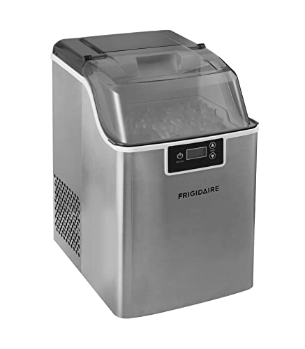 Frigidaire Countertop Crunchy Chewable Nugget Ice Maker V2, 44lbs per Day, Stainless Steel