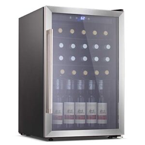 antarctic star beverage refrigerator cooler-120 can mini fridge glass door for soda beer or wine – glass door small drink dispenser machine touch screen for home, office or bar, 4.5cu.ft.…
