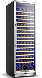 bodega 24 inch wine cooler, 176 bottles wine refrigerator with high-capacity, built-in & freestanding wine fridge with advanced cooling compressor for red, rose and sparkling wines,quiet operation