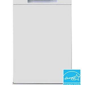 SPT SD-9263W 18″ Wide Portable Dishwasher with ENERGY STAR, 6 Wash Programs, 8 Place Settings and Stainless Steel Tub – White