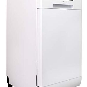 SPT SD-9263W 18″ Wide Portable Dishwasher with ENERGY STAR, 6 Wash Programs, 8 Place Settings and Stainless Steel Tub – White