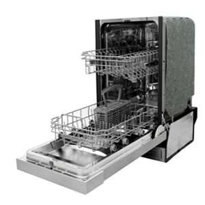 SPT SD-9254SSA 18″ Wide Built-In Dishwasher w/Heated Drying, ENERGY STAR, 6 Wash Programs, 8 Place Settings and Stainless Steel Tub – Stainless