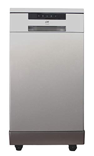 SPT SD-9263SSA 18″ Wide Portable Dishwasher with ENERGY STAR, 6 Wash Programs, 8 Place Settings and Stainless Steel Tub – Stainless Steel