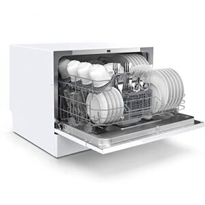 Honeywell Countertop Dishwasher with 6 Place settings, 6 Washing Programs, Stainless Steel Tub, UL/Energy Star- Stainless Steel