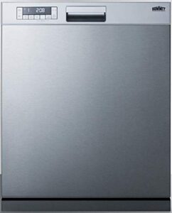 summit dw2435ssada 24″” ada compliant dishwasher with 12 place settings 5 cycles digital touch control energy star in stainless steel