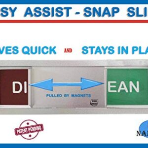 2020 Dish nanny (EASY ASSIST SNAP SLIDE) silver with red and green