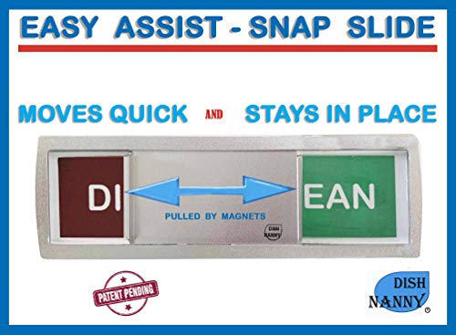 2020 Dish nanny (EASY ASSIST SNAP SLIDE) silver with red and green