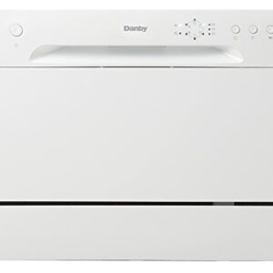 Danby DDW621WDB Countertop Dishwasher with 6 Place Settings, 6 Wash Cycles and Silverware Basket, Energy Star-Rated with Low Water Consumption and Quiet Operation