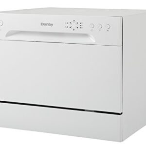 Danby DDW621WDB Countertop Dishwasher with 6 Place Settings, 6 Wash Cycles and Silverware Basket, Energy Star-Rated with Low Water Consumption and Quiet Operation