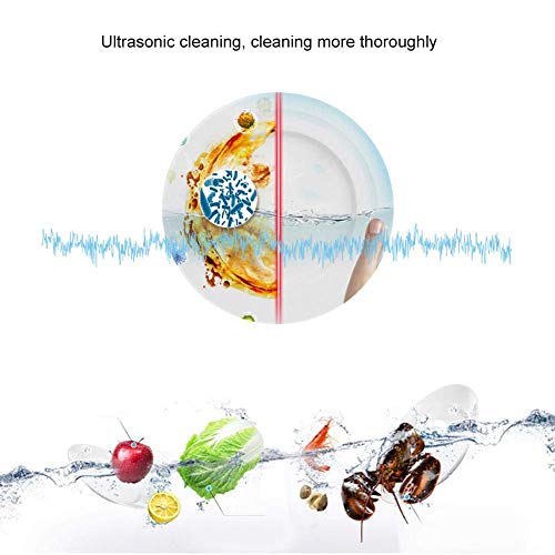 Mini Dishwasher Machine Artificial Wave Design High Pressure Wave Dishwasher，Small Installation-free Dishwasher USB Portable for Washing Fruit Vegetables Tableware Bowl Chopsticks (Blue)