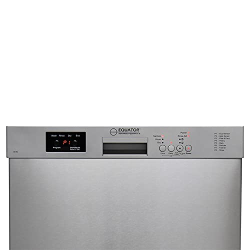Equator-Europe 24" Built in 14 place Dishwasher with 8 Wash Programs(Stainless)