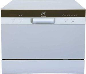 spt sd-2224ds countertop dishwasher with delay start & led, silver