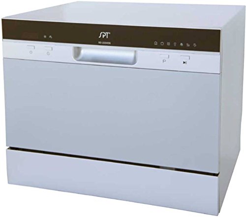 SPT SD-2224DS Countertop Dishwasher with Delay Start & LED, Silver