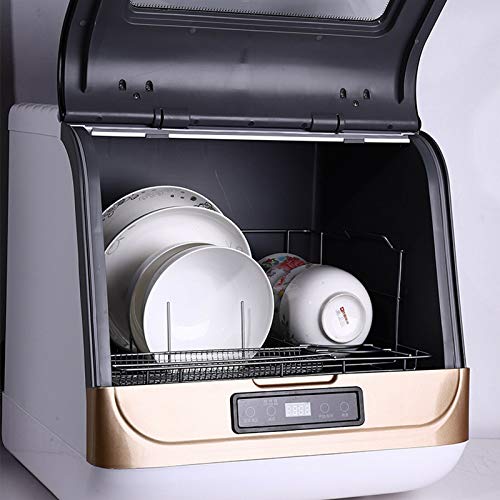 Compact Dishwasher 1200W Mini Portable Countertop Dishwasher 3/4 Washing Program Deep Cleaning for Small Apartments, Dorms and RV (4 Washing Programs)