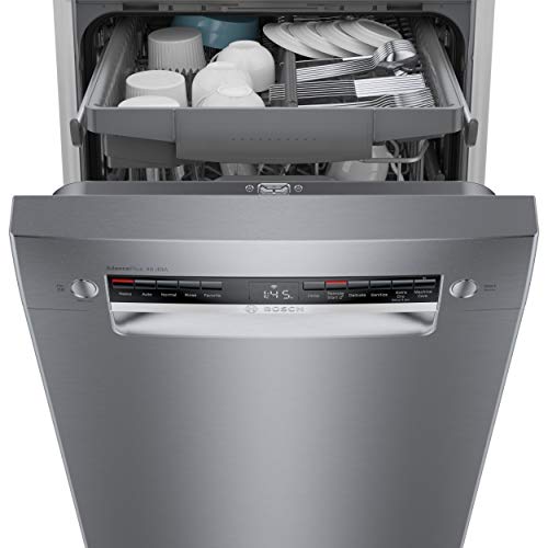 Bosch 300 Series ADA 18" Stainless Steel Recessed Handle Dishwasher - SPE53B55UC