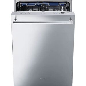 smeg fully integrated built-in dishwasher with 13 place settings, 10 wash cycles, 7 temperatures, 24-inches