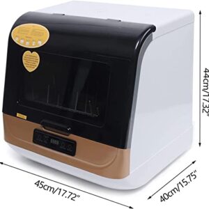 Portable Countertop Dishwasher, Compact Dishwasher with 3 Washing Programs, Hot Air Drying, Mini Dishwasher Portable Dishwasher for Small Apartments, Dorms and RVs - Water Pipe Included