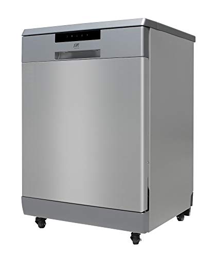 SPT SD-6513SSA 24″ Wide Portable Dishwasher with ENERGY STAR, 6 Wash Programs, 10 Place Settings and Stainless Steel Tub – Stainless