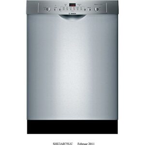 bosch : she3ar75uc 24 ascenta series full console dishwasher – stainless steel