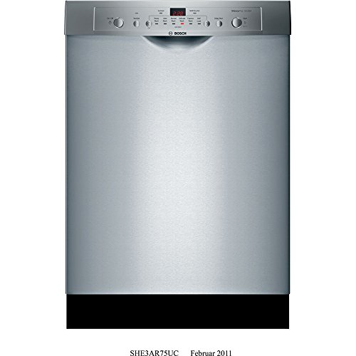 Bosch : SHE3AR75UC 24 Ascenta Series Full Console Dishwasher - Stainless Steel