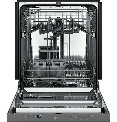 GE GDT225SSLSS 24 Inch Built In Fully Integrated Dishwasher with 3 Wash Cycles, 12 Place Settings, in Stainless Steel