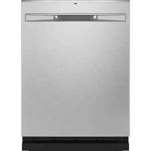ge® fingerprint resistant top control with stainless steel interior dishwasher with sanitize cycle & dry boost with fan assist