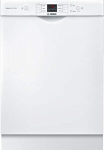 bosch shem3ay52n 100 series 24 inch built in full console dishwasher with 6 wash cycles, in white