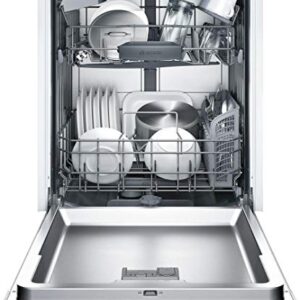 Bosch SHEM3AY52N 100 Series 24 Inch Built In Full Console Dishwasher with 6 Wash Cycles, in White