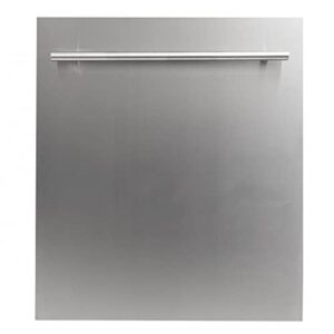 zline 24 in. top control dishwasher in stainless steel with stainless steel tub