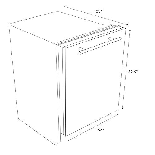 ZLINE 24 in. Top Control Dishwasher in Stainless Steel with Stainless Steel Tub