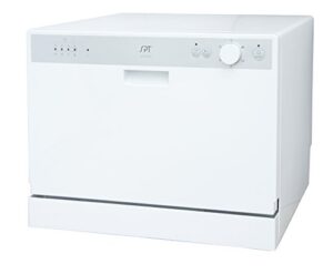 spt sd-2202w countertop dishwasher with delay start – white