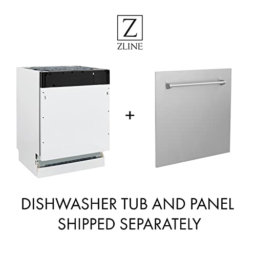 ZLINE 24" Tallac Series 3rd Rack Tall Tub Dishwasher in Stainless Steel, 51dBa (DWV-24) (304 Stainless Steel)