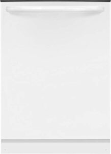 frigidaire ffid2426tw 24 energy star certified built-in dishwasher with orbitclean spray arm heated dry 4 cycles delay start and 14 place settings in white