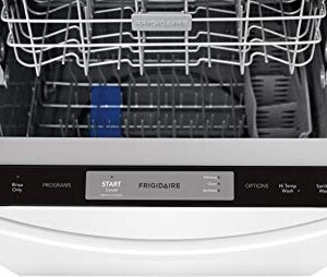 Frigidaire FFID2426TW 24 Energy Star Certified Built-In Dishwasher with OrbitClean Spray Arm Heated Dry 4 Cycles Delay Start and 14 Place Settings in White