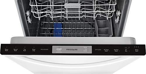 Frigidaire FFID2426TW 24 Energy Star Certified Built-In Dishwasher with OrbitClean Spray Arm Heated Dry 4 Cycles Delay Start and 14 Place Settings in White