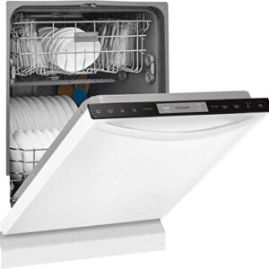 Frigidaire FFID2426TW 24 Energy Star Certified Built-In Dishwasher with OrbitClean Spray Arm Heated Dry 4 Cycles Delay Start and 14 Place Settings in White