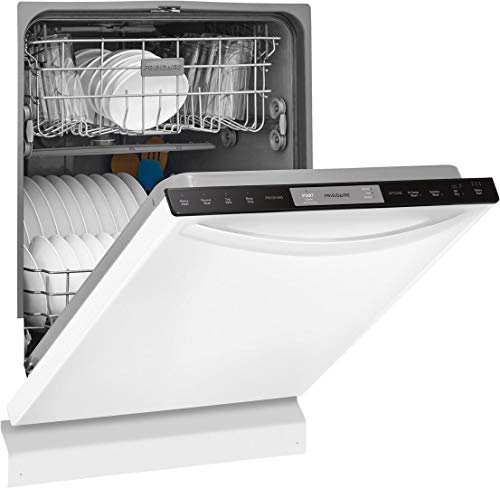 Frigidaire FFID2426TW 24 Energy Star Certified Built-In Dishwasher with OrbitClean Spray Arm Heated Dry 4 Cycles Delay Start and 14 Place Settings in White