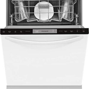 Frigidaire FFID2426TW 24 Energy Star Certified Built-In Dishwasher with OrbitClean Spray Arm Heated Dry 4 Cycles Delay Start and 14 Place Settings in White