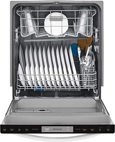 Frigidaire FFID2426TW 24 Energy Star Certified Built-In Dishwasher with OrbitClean Spray Arm Heated Dry 4 Cycles Delay Start and 14 Place Settings in White