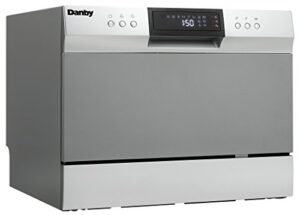 danby ddw631sdb countertop dishwasher with 6 place settings and silverware basket, led display, energy star