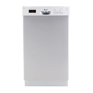 avanti dwf18v3s 18-inch dishwasher machine with led display, 3 wash options, 6 automatic cycles and low noise rating, 53db, stainless steel
