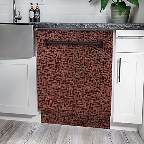 ZLINE 24" Tallac Series 3rd Rack Tall Tub Dishwasher in Hand Hammered Copper with Stainless Steel Tub, 51dBa (DWV-HH-24)