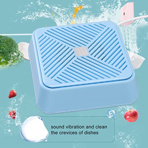 YOUTHINK Mini Dishwasher, IP67 Waterproof Dishwasher Portable Automatic Shutdown Dish Washing Machine USB Powered Wshing Tools for Dishware Fruit Vegetable (Blue)