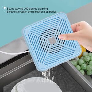 YOUTHINK Mini Dishwasher, IP67 Waterproof Dishwasher Portable Automatic Shutdown Dish Washing Machine USB Powered Wshing Tools for Dishware Fruit Vegetable (Blue)